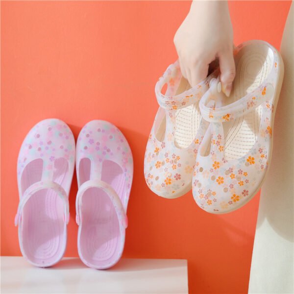 Ladies Summer Slip on Sandals T-strap Outdoor Shoes - OEM - Image 4